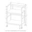 Zaylee 44.7cm W Metal Shelving Unit with Wheels-1675128244