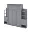Grand lit escamotable avec tablettes, tiroirs et DEL-1947990585