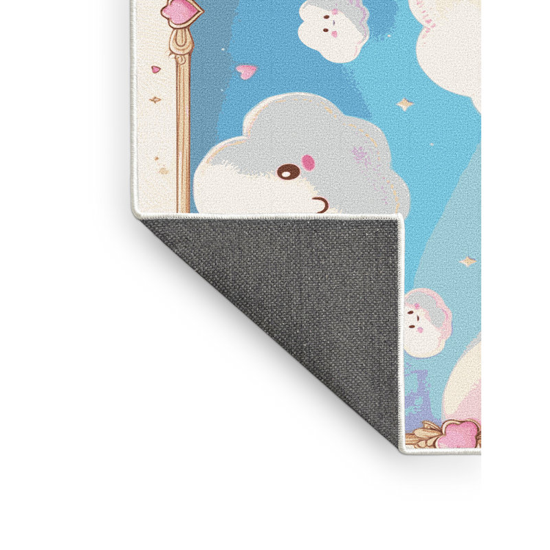 Tapis pour enfant Arclia Sky Clouds, Rectangulaire 2 pi x 3 pi