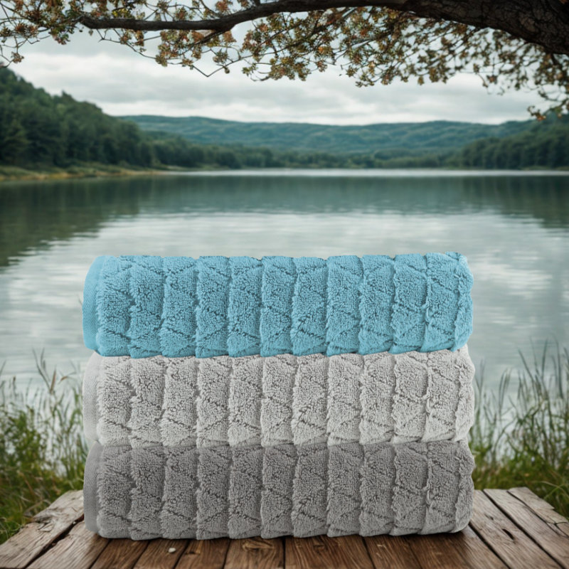 Serviettes de bain en peluche de qualité supérieure, Argent argent