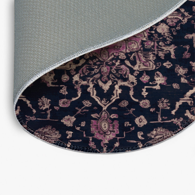 Tapis intérieur et extérieur brun Overdyed, Rond 5 pi