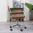 Carli Rattan Genuine Leather Office Chair