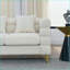 Canapé modulaire, 81 pouces, 3 places, moderne, avec 3 coussins | Ivoire | Tissu-1112558343
