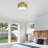 10.125"H Jenaia Mixed-Material Drum Shade Ceiling Light