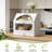 Extra Large Bamboo Bread Box For Kitchen Countertop With Double Layer Storage And Pull-Out Drawer, Transparent Door Bread Bin Organizer