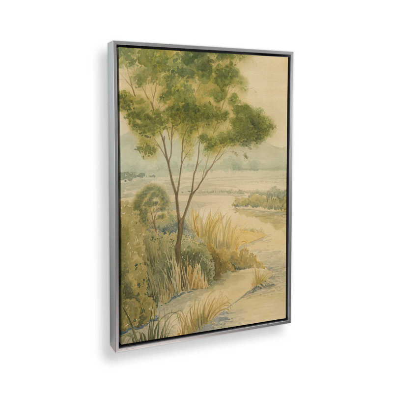 «Rivanna Shore I» par Grace Popp, reproduction d'art sur toile, H 36 po x l 24 po, Argent argent