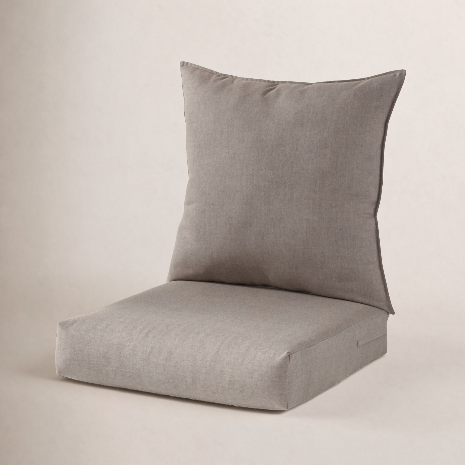 24" Sunbrella® Seat and Back Cushion, Cast Shale