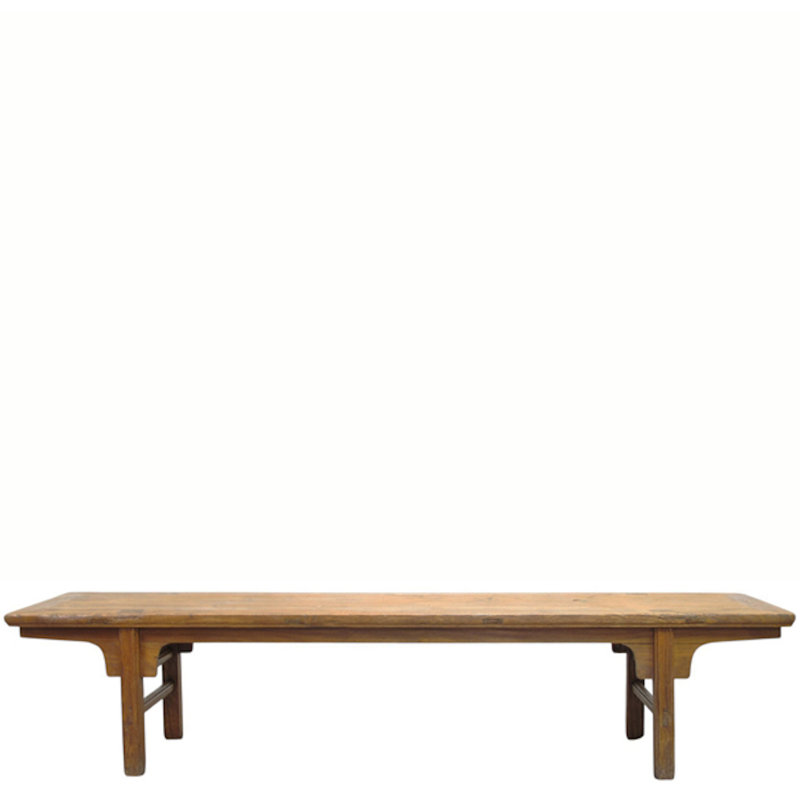 Vintage 86" Long Elm Bench, 20.9 " H x 85.8 " L x 16.5 " D