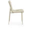 49cm H Polyester Upholstered Full Back Side Chair in Cream