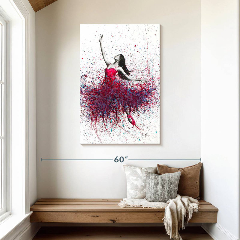 Enn Strawberry Dancer, 45" H x 30" W