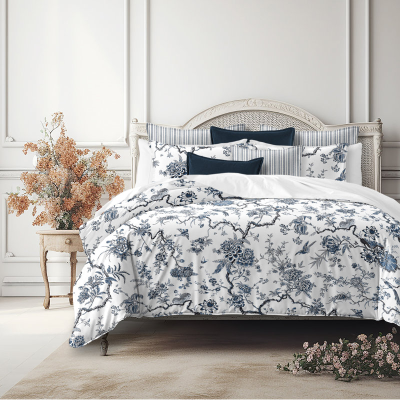Tree Top Sky Cotton Duvet Cover Set, Queen Duvet Cover + 7 Additional Pieces