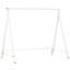 Portique de balancelle en métal blanc, structure de chaise suspendue robuste, capacité de poids de 528 lb, pour aire de jeu sur la pelouse du patio