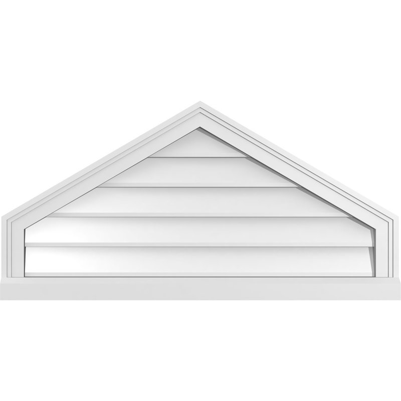 Peaked Surface Mount Signature Urethane Non-Functional Gable Vent 7/12 Pitch Primed Tan, 18" H x 36" W x 2" D