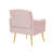 Stylish Pink Velvet Armchair With Gold Metal Legs - Add A Touch Of Class Provide And Comfortable Retreat