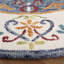Tapis bleu / ivoire en laine touffetée à la main de style oriental Dealba-546755831