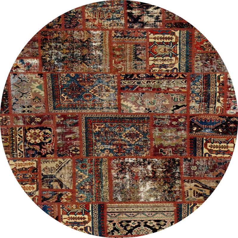 Tapis abstrait moderne 1957, Rond 3 pi