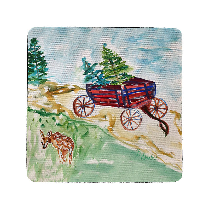 Polyester Square 4 Piece Coaster Set