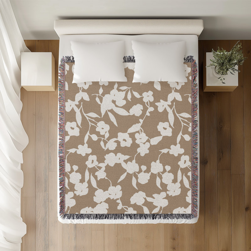 Jeté en coton Vera, Beige, 60 po x 80 po