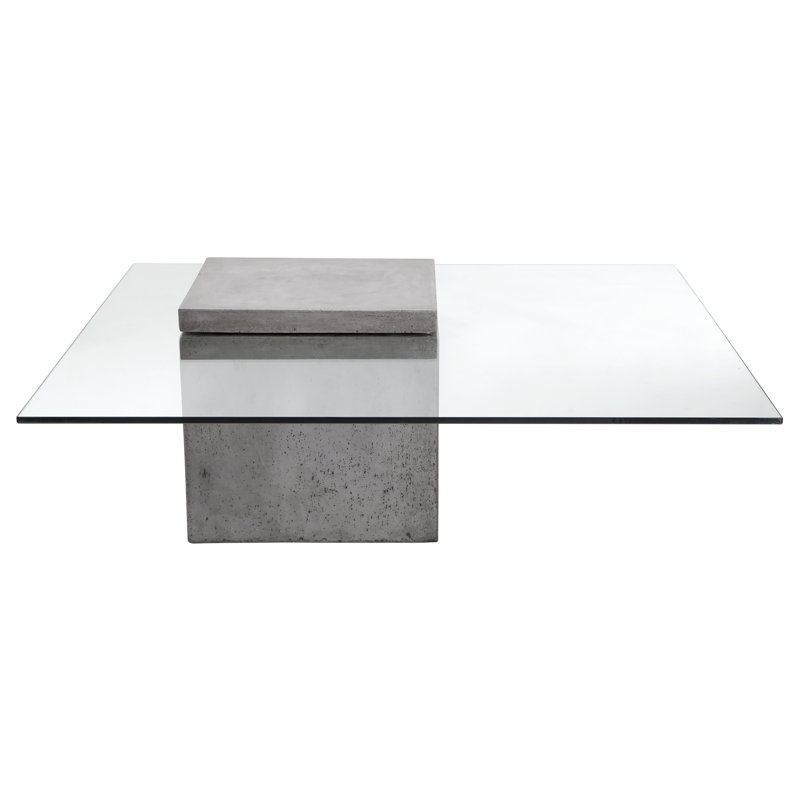 Summey Glass Top Coffee Table - Grey