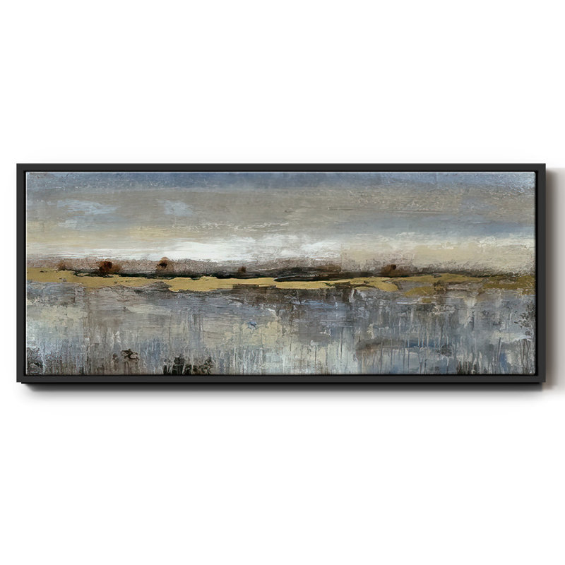 «Abstract March II», toile encadrée, Noir, H 20 po x l 50 po x P 1,5 po