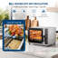 Commercial 4-Tier Countertop Convection Oven – Toaster & Air Fryer Combo with Front Glass Door, 1750W, Includes Trays & Wire Racks, 2.3 cu ft / 68L Half-Size Kitchen Appliance