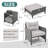 5-Piece Wicker Patio Conversation Set Outdoor Seating Group with Ottoman-281419619-358851209
