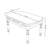French Retro Light Luxury Black Dining Table