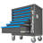 Black Multi-Tool Cart With Wheels 26.7'' W Iron Job Site Storage with Wheels