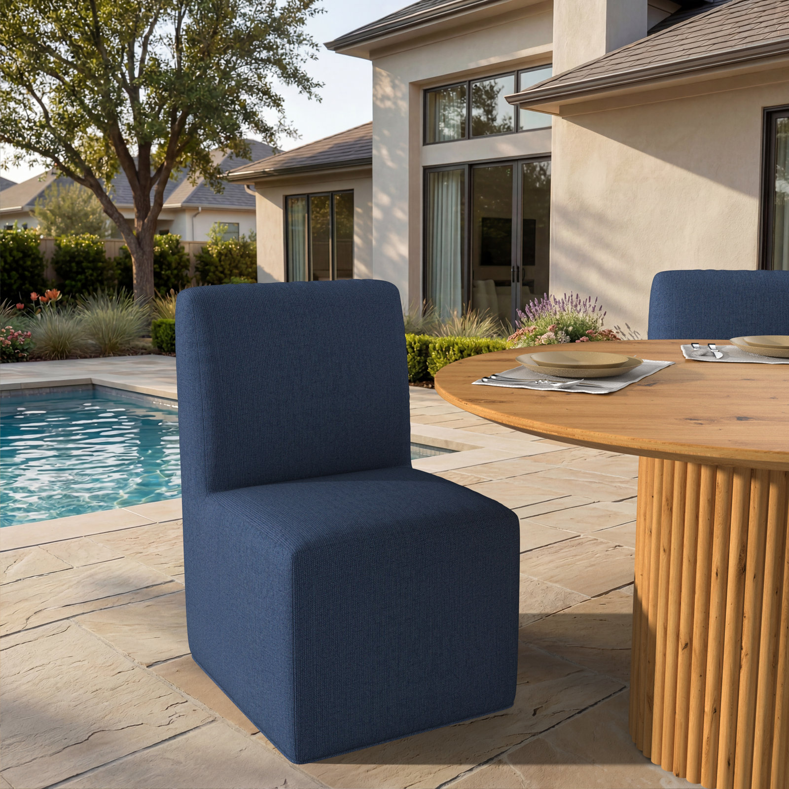 Patio Dining Chair, Spectrum Indigo Sunbrella®