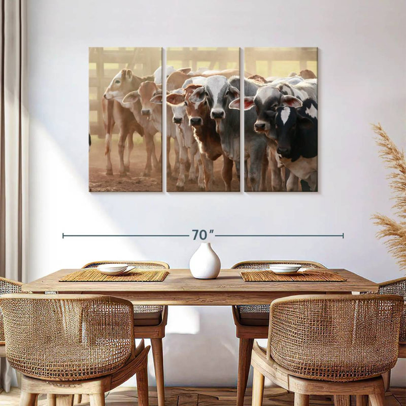 Jersey Cow Line Up, 36" H x 57" W