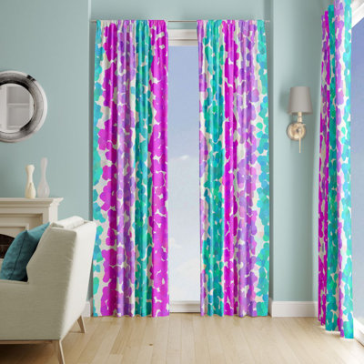 Panneaux de rideaux semi-transparents abstraits