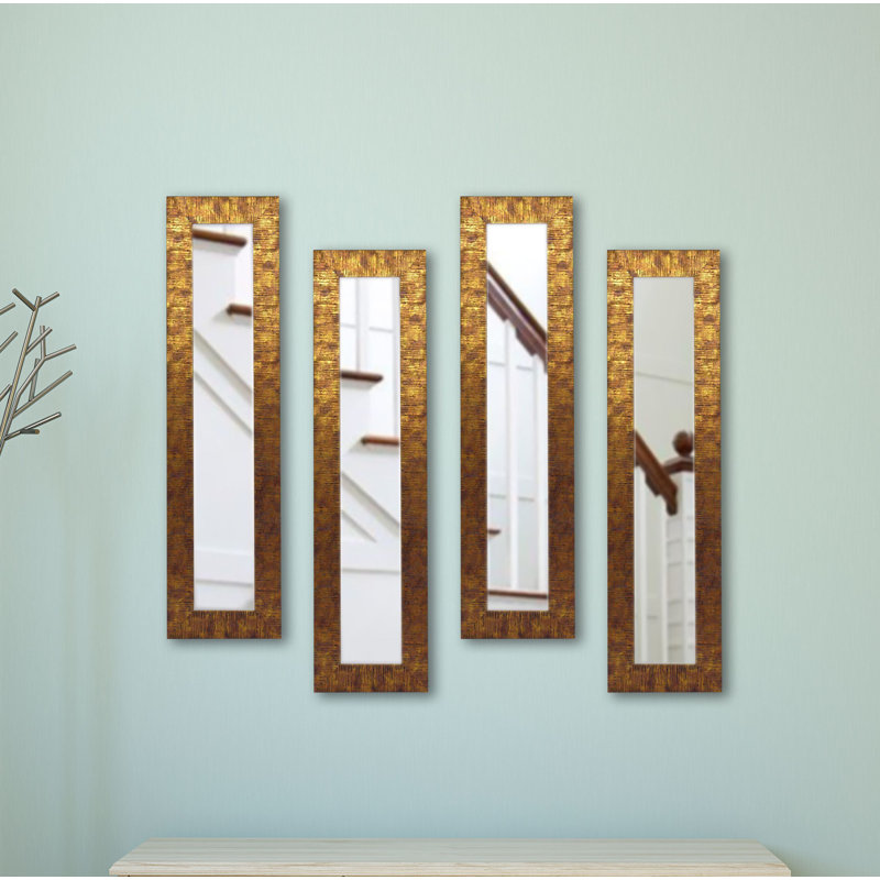 Ensemble de miroirs 4 pièces, H 9,5 po x l 30,5 po