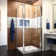 Flex 36" W x 36'' D x 74.75" H Semi-Frameless Square Shower Enclosure with Towel Bar and Base Included