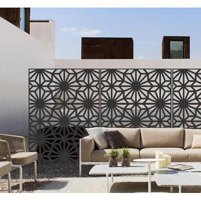 Metal Privacy Screen by Domi Louvered