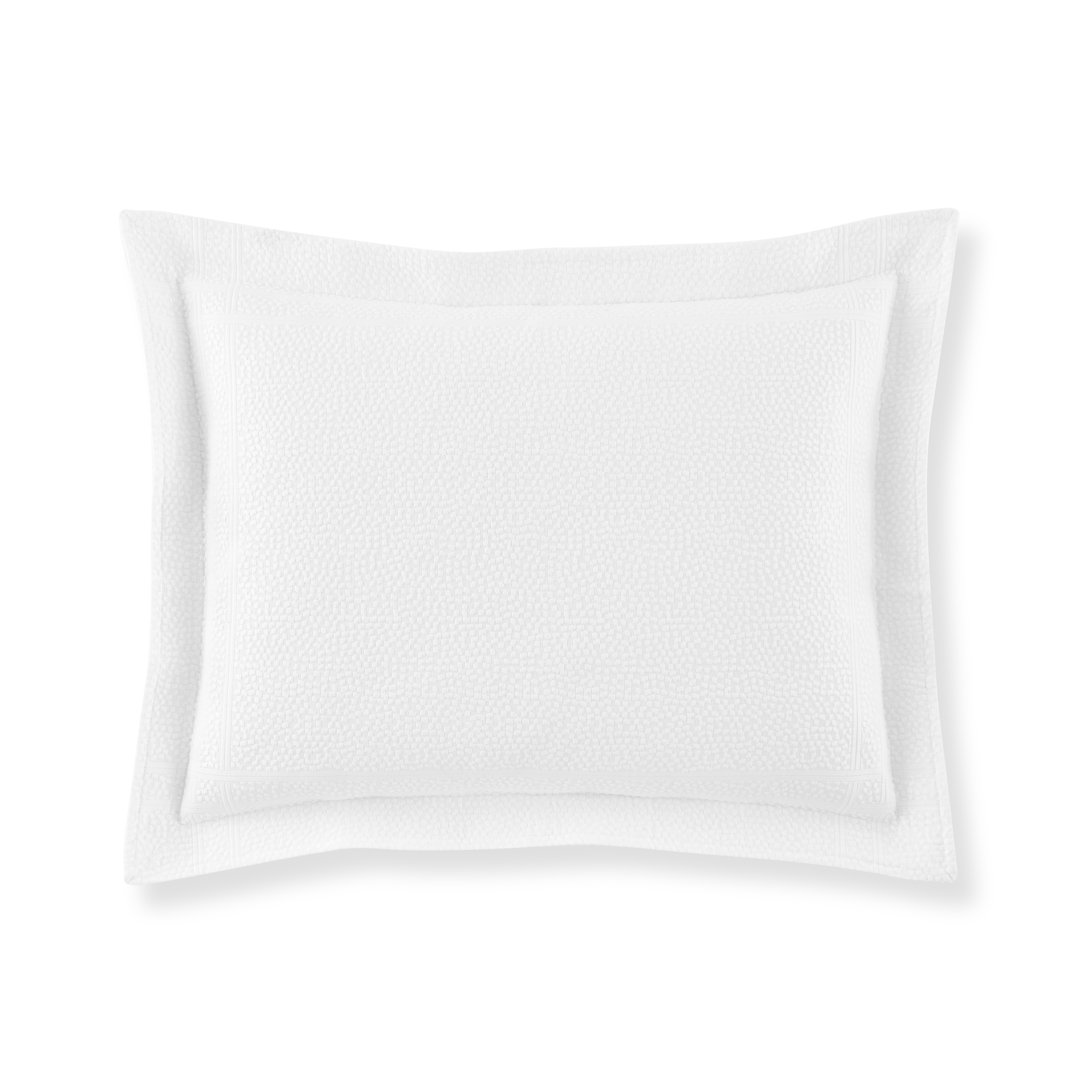 Montauk Linen/White/Pearl/Platinum 100% Cotton Piece Sham Peacock Alley 