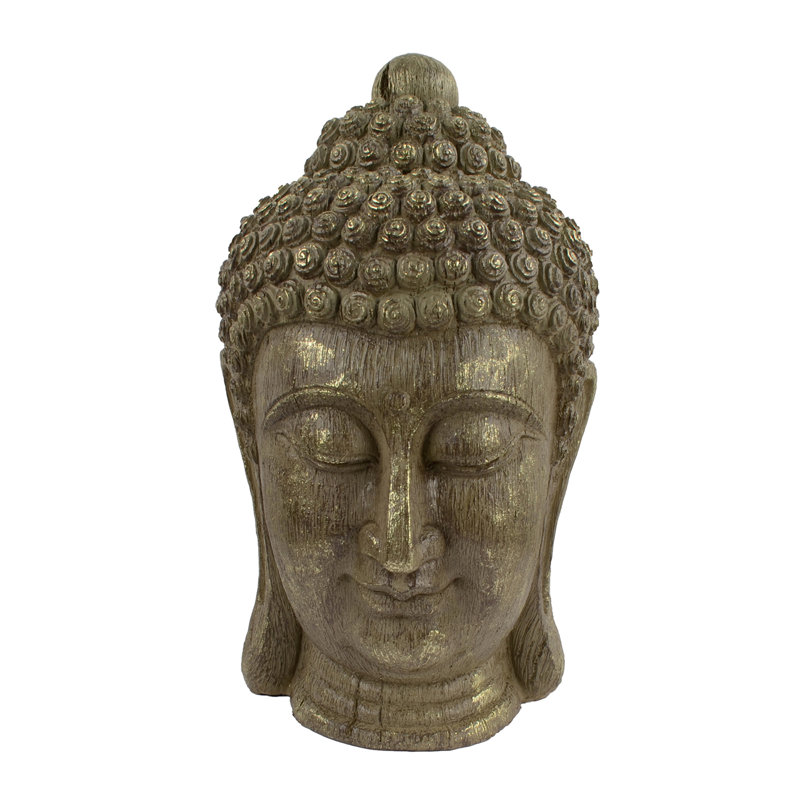 Lynch BUDDHA HEAD 40cm Carved Wood Effect