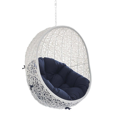 Modway Hide Sunbrella Fabric Swing Outdoor Patio Lounge Chair without Stand