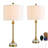 28.3" Marble And Metal Table Lamp with Built-in USB & Type-C Port For Living Room/bedroom-1742909641