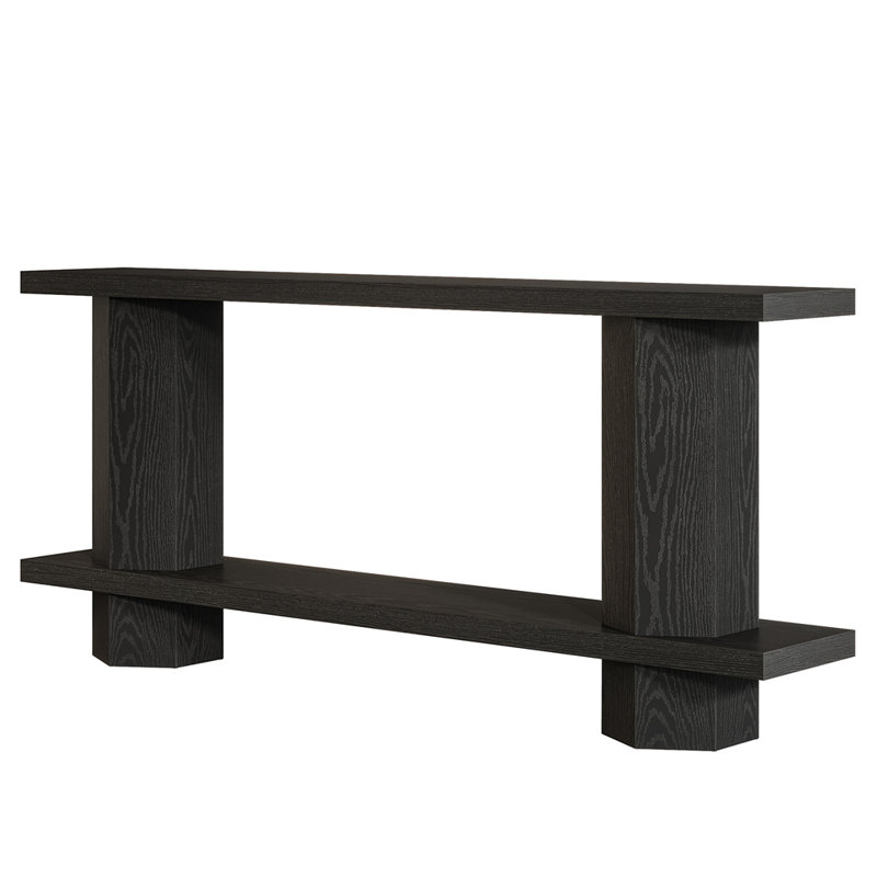 Farmhouse Console Table, Black