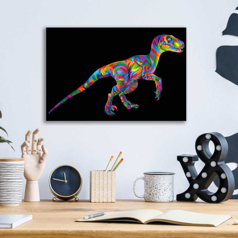 Art mural épique «Raptor» par Bob Weer, 36 po x 24 po, H 12 po x l 16 po x P 0,13 po