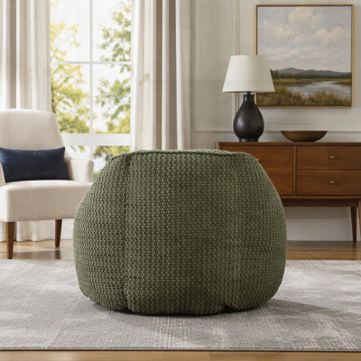 Pouf rond confortable pour adultes et adolescents, revêtement en velours côtelé doux avec rembourrage, idéal pour lire, jouer et se détendre dans n'importe quelle pièce