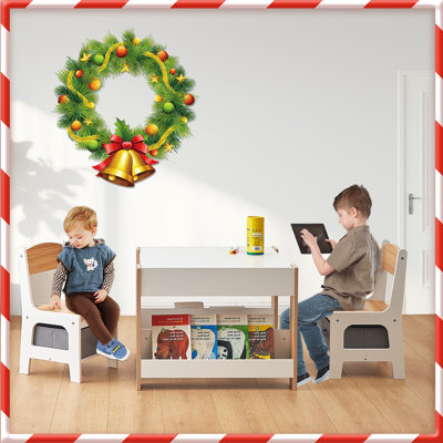 Kids Wooden Table And Chairs Set