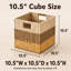 4 Pack Wicker Storage Baskets With 3 Pattern Designs, Woven Rattan Organizer Bins With Handles, Cube Baskets For Shelves