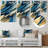 Lukus Blue and gold Glam Abstract Wall Decor on Metal-1995276188