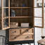 Buffet noir massif et bois manufacturé