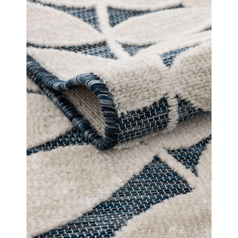 Tapis intérieur / extérieur Firman Wygant, Rectangle 4 pi 5 po x 6 pi 1 po