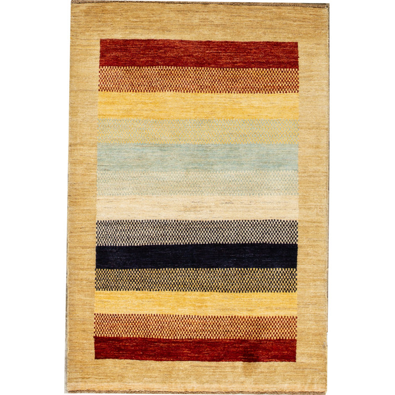 Hand Woven Wool Striped Area Rug