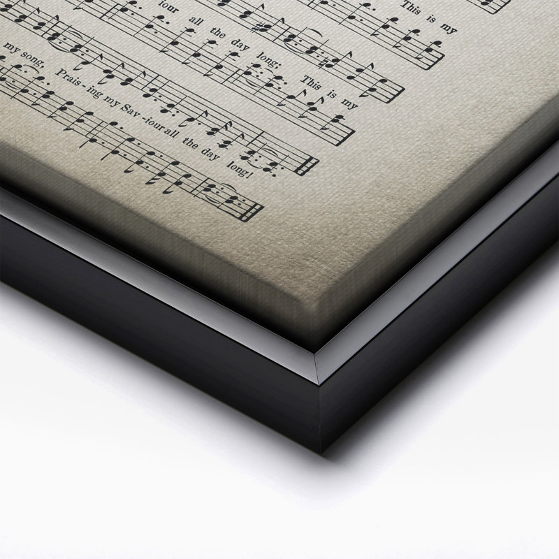 Drap hymnal Blessed, Cadre noir, Canevas, H 24 po x l 32 po