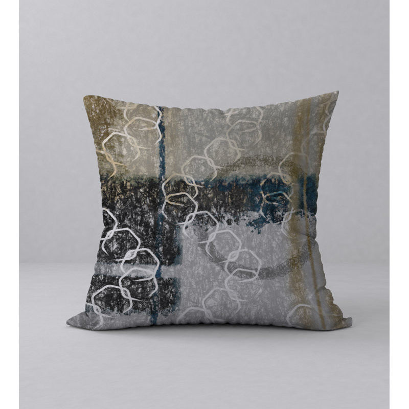 Magnifique housse de coussin carrée impressionnante et insert, 18 po x 18 po