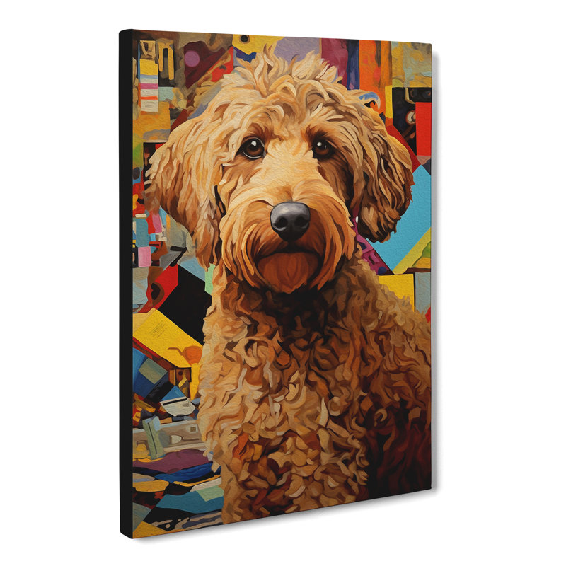 Labradoodle Constructivism - Wrapped Canvas, 76cm H x 50cm W x 3cm D
